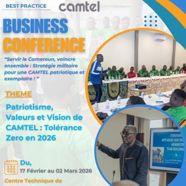 BEST PRACTICE organise une conférence stratégique pour 350 recrues CAMTEL sur le patriotisme, les valeurs et le leadership pour une tolérance zéro en 2026